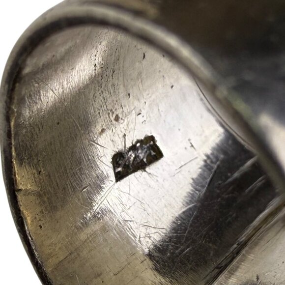 Vintage Sterling Silver Unisex Statement Ring With Labradorite Gemstone Size 8 - Picture 3 of 6